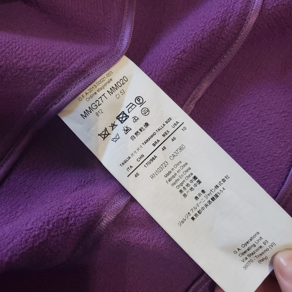 LAST CHANCE Armani Collezioni Purple Blazer - Picture 5 of 5